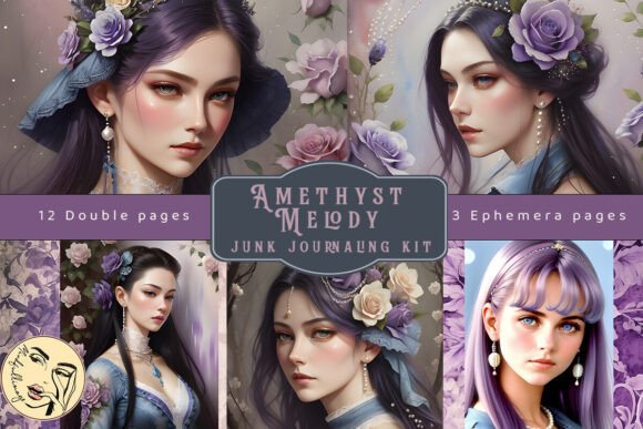 Download Amethyst Junk Journaling Kit - Journal Collection