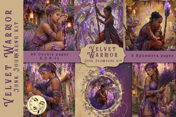 Download Velvet Warrior Junk Journaling Kit - Journal Collection