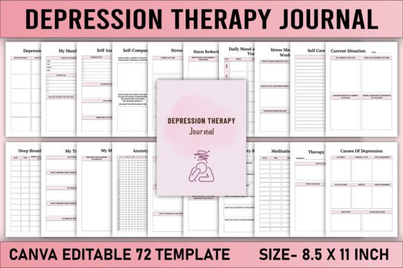 Download Editable Depression Therapy Journal - Journal Collection