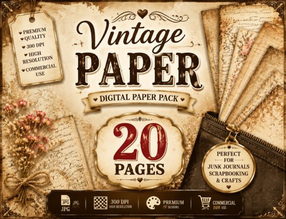 Download Vintage Damask Floral Junk Journal - Journal Collection