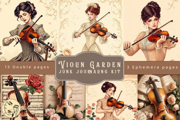 Download Violin Garden Junk Journaling Kit - Journal Collection