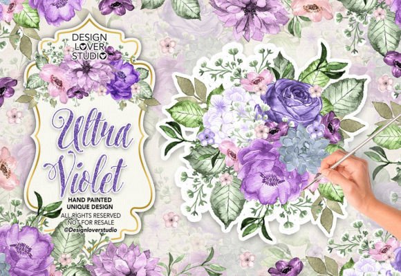 Download Watercolor ULTRA VIOLET Design - Violet Collection