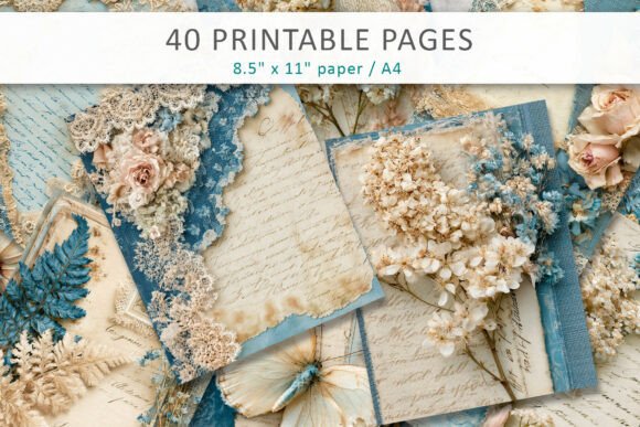 Download Vintage Shabby Chic Junk Journal Pages - Journal Collection
