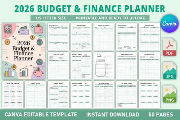 Download Editable 2026 Budget &amp; Finance Planner - Premium Resources