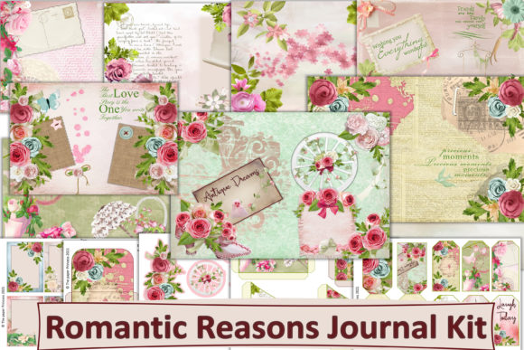 Download Vintage Romantic Journal Kit + Ephemera - Journal Collection