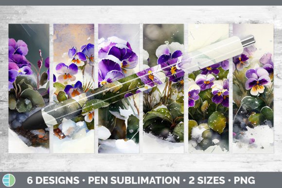 Download Snowy Violet Pen Wraps | Epoxy Sublimati - Violet Collection