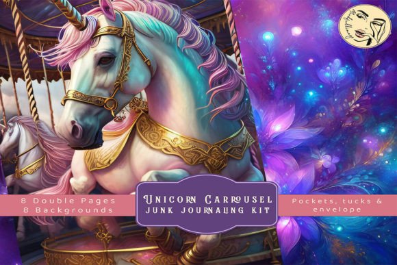 Download Unicorn Charrousel Junk Journaling Kit - Journal Collection