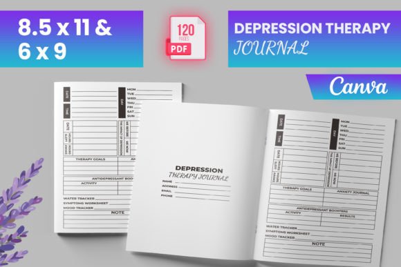 Download Depression Therapy Journal Canva (KDP) - Journal Collection