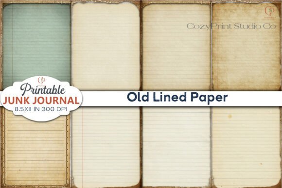 Download Old Lined Paper Printable Junk Journal - Journal Collection