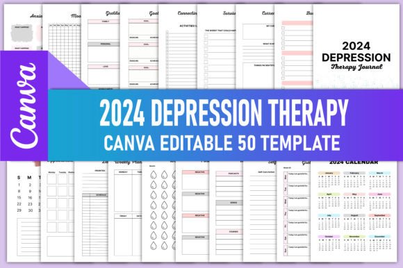 Download 2024 Depression Therapy Journal Canva - Journal Collection