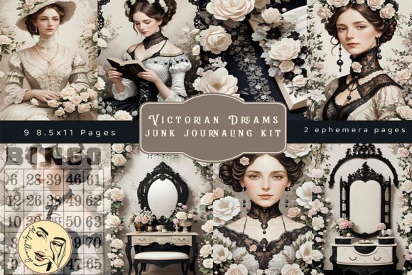 Download Victorian Dreams Junk Journaling Kit - Journal Collection
