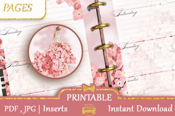 Download Pink Dress Mini Happy Planner Pages - Happy planner Collection