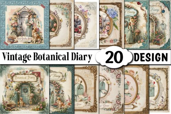 Download Vintage Botanical Diary Junk Journals - Journal Collection