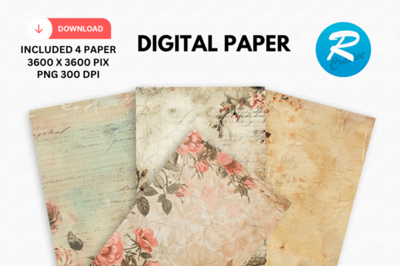 Download Romantic Journal Digital Paper Printable - Journal Collection
