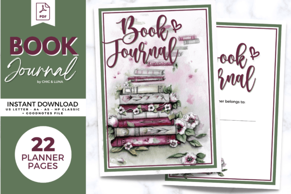 Download Book Journal - Printable - Journal Collection