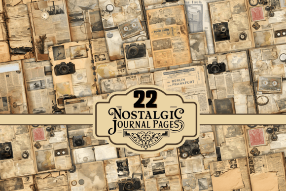 Download Vintage Newsprint Junk Journal Pages - Journal Collection