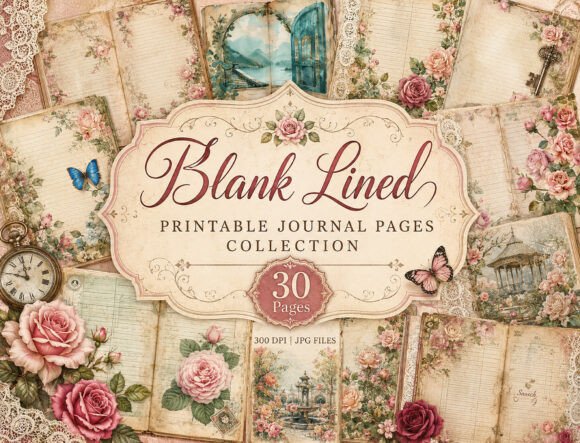 Download Antique Floral Junk Journal Papers - Journal Collection