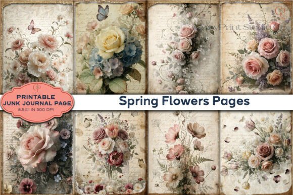 Download Spring Flowers Romantic Junk Journal - Journal Collection