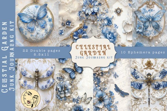 Download Celestial Garden Junk Journaling Kit - Journal Collection