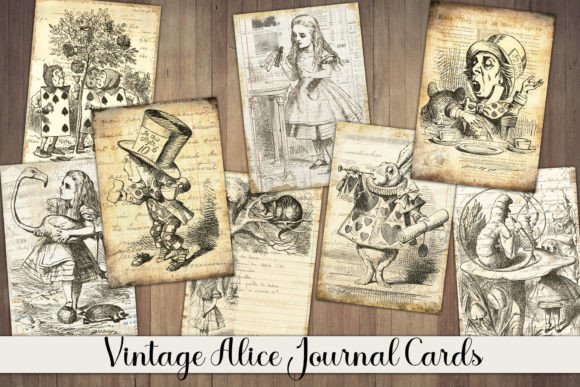 Download Vintage Alice Journal Cards - Journal Collection