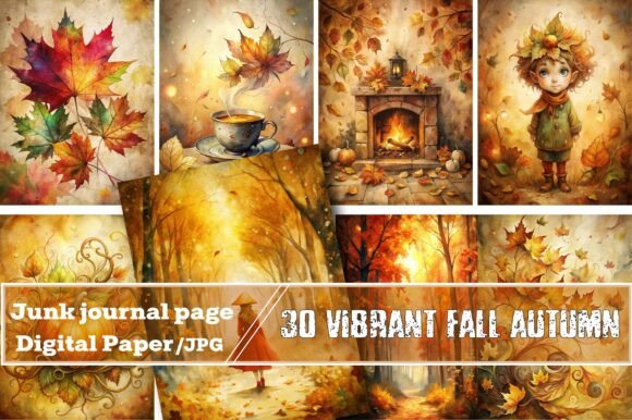 Download Vibrant Fall Autumn Junk Journal - Journal Collection