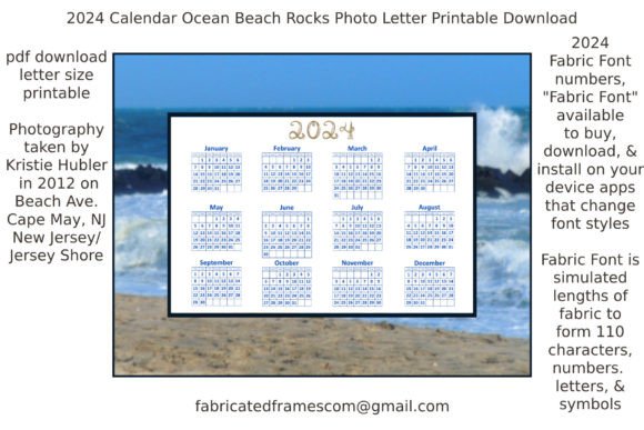 Download 2024 Calendar Ocean Beach PDF Printable - Ocean Collection