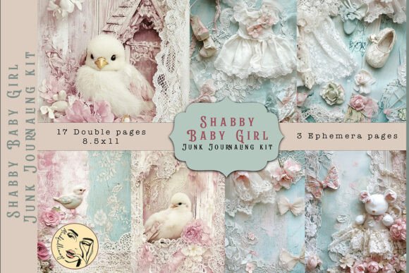 Download Shabby Baby Girl Junk Journaling Kit - Journal Collection