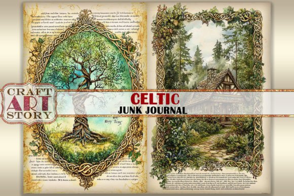 Download Celtic Junk Journal Page, Forest Spirit - Journal Collection