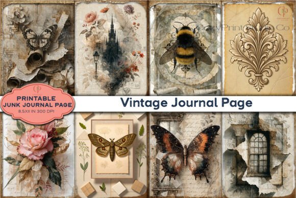 Download Vintage Journal Collage Pages - Journal Collection
