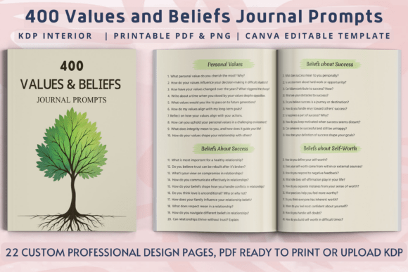 Download 400 Values and Beliefs Journal Prompts - Journal Collection
