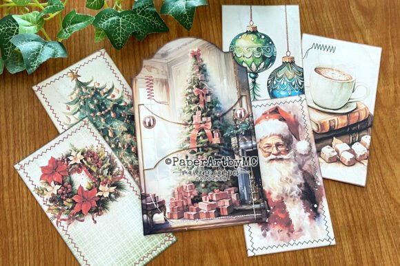 Download Vintage Christmas Journal Pockets Add-on - Journal Collection