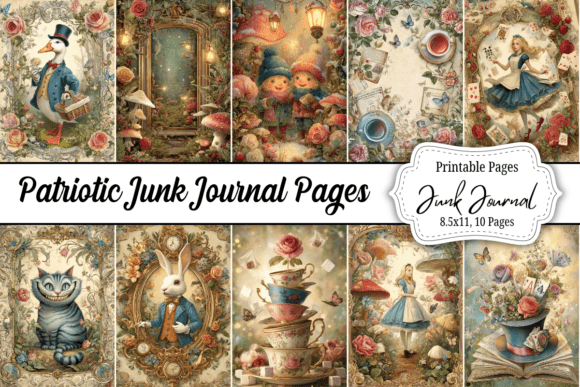 Download Alice in Wonderland Junk Journal Kit - Journal Collection