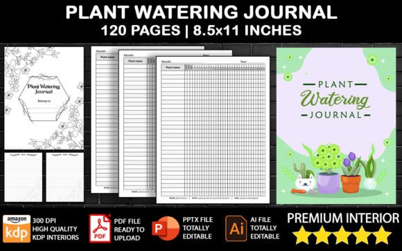 Download Plant Watering Journal KDP Interior - Journal Collection