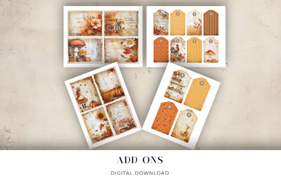 Download Autumn Tags and Notes for Junk Journals - Premium Resources