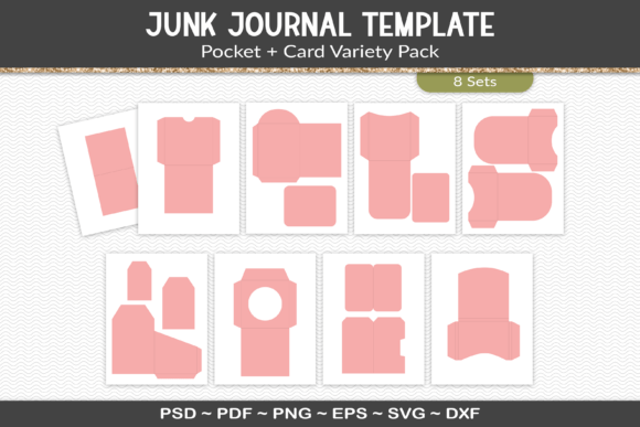 Download Junk Journal Pockets and Cards Template - Journal Collection