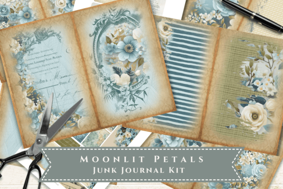 Download Moonlit Petals Junk Journal Kit - Journal Collection