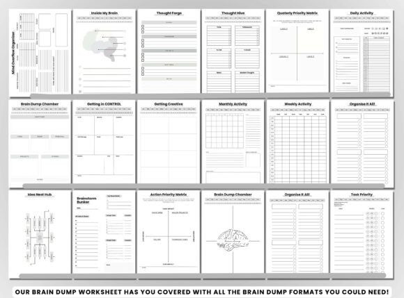 Download Brain Dump Journal Printable, Mental Hea - Journal Collection
