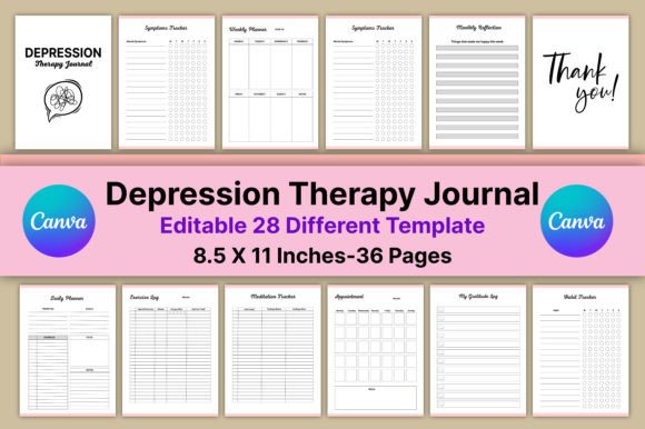 Download Depression Therapy Journal Canva Templat - Journal Collection