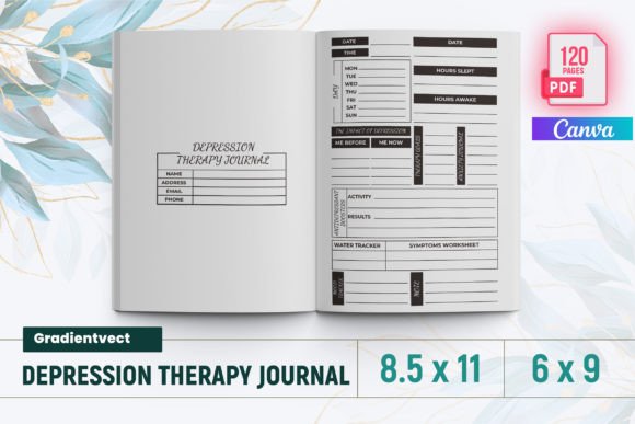 Download (KDP) Depression Therapy Journal Canva - Journal Collection