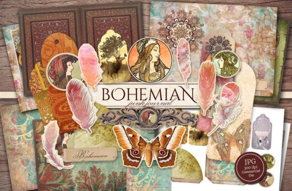 Download Bohemian Junk Journal Kit - Journal Collection