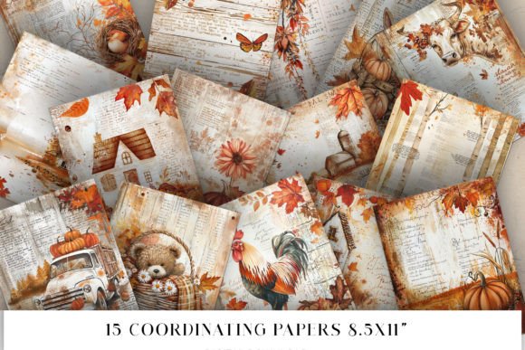 Download Fall Junk Journal Pages - Journal Collection