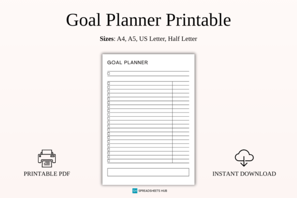 Download Weekly Habit Strategic Goal Planner PDF - Goal planner pdf Collection