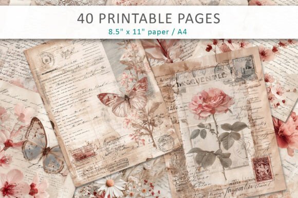 Download Shabby Chic Junk Journal Pages - Journal Collection